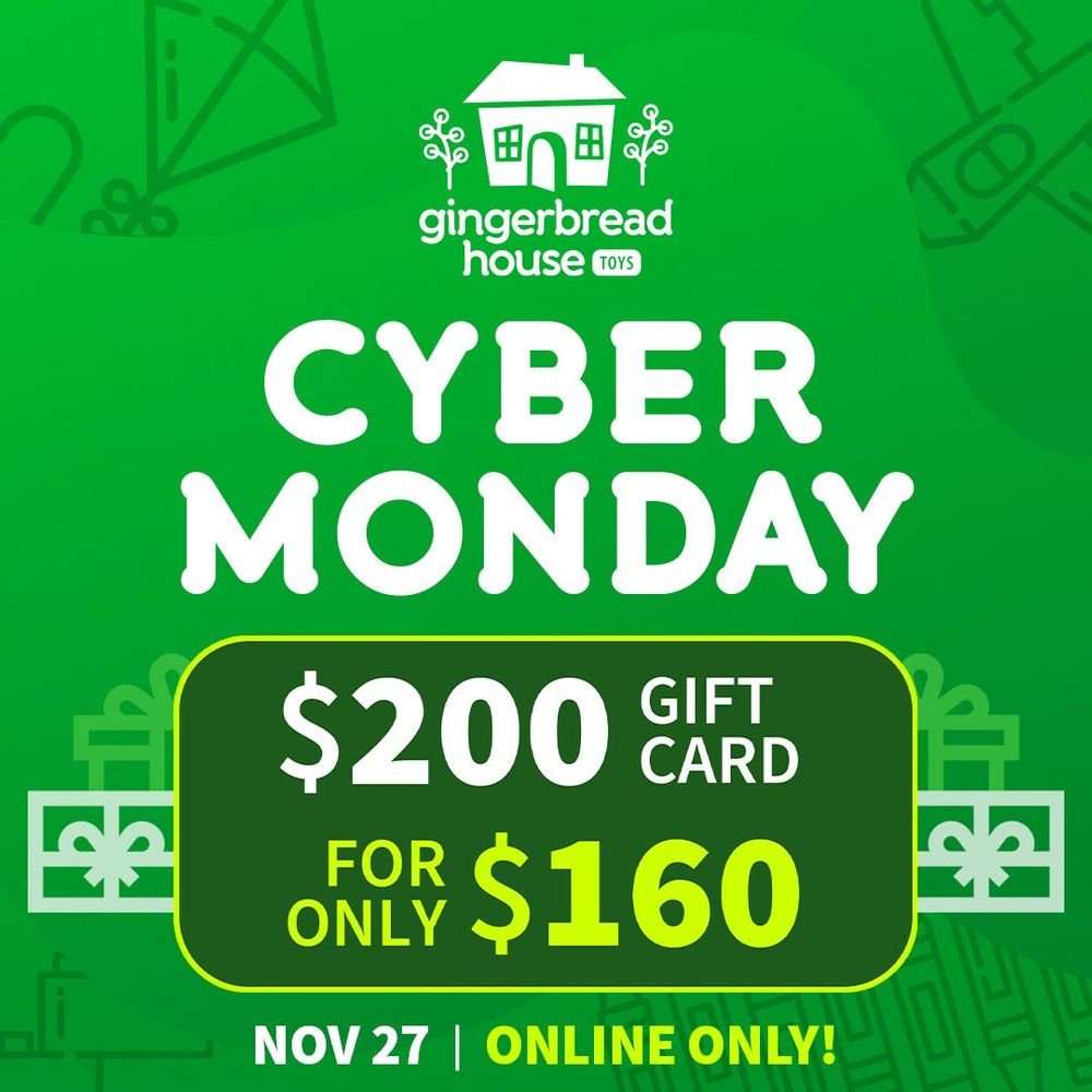 2023 Cyber Monday deal at Gingerbread House Toys
