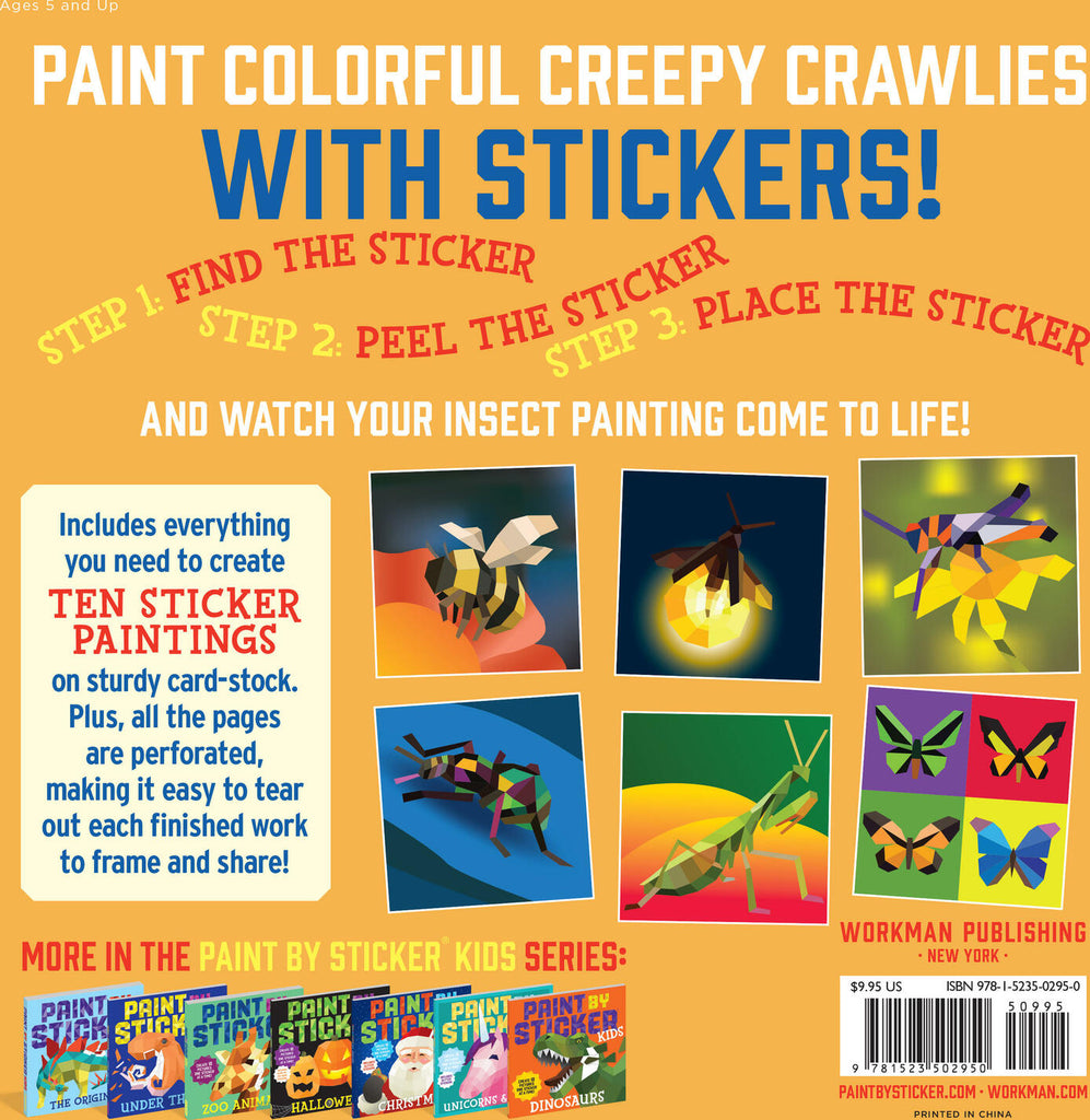 Paint by Sticker Kids: Beautiful Bugs: Create 10 Pictures One Sticker at a Time! (Kids Activity Book, Sticker Art, No Mess Activity, Keep Kids Busy)