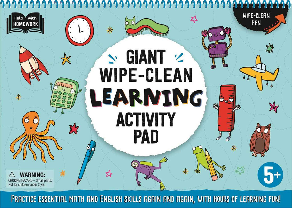 Giant Wipe-Clean Learning Activity Pack: Practice Essential Math and English Skills, With Hours of Learning Fun! 5+