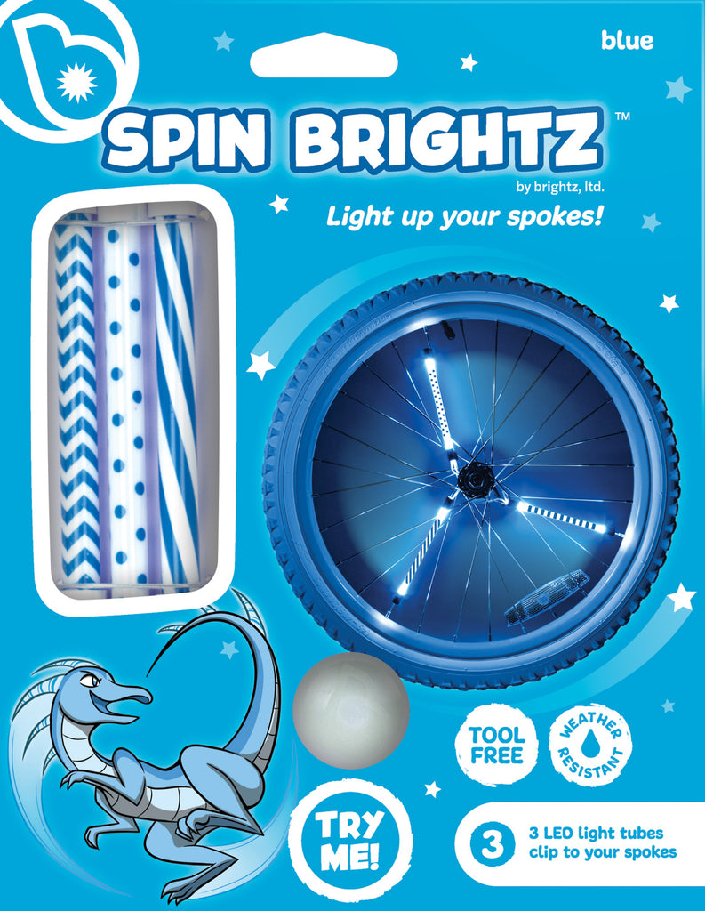 Spinbrightz Kidz Blue Led Bicycle Spoke Light Tubes