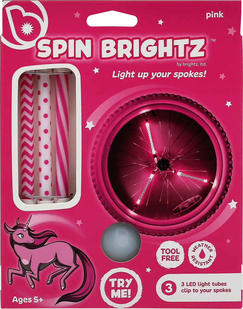Spinbrightz Kidz Pink Led Bicycle Spoke Light Tubes