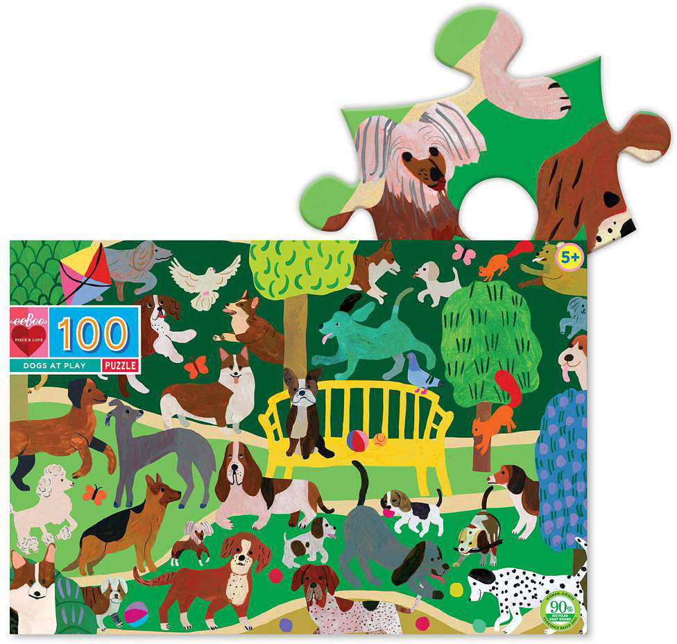 Dogs At Play 100 Piece Puzzle