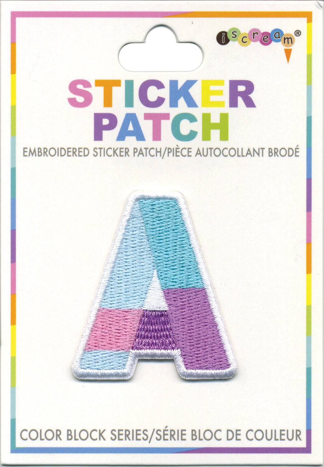 Initial Color Block Sticker Patch  Block stickers, Sticker patches,  Initials sticker
