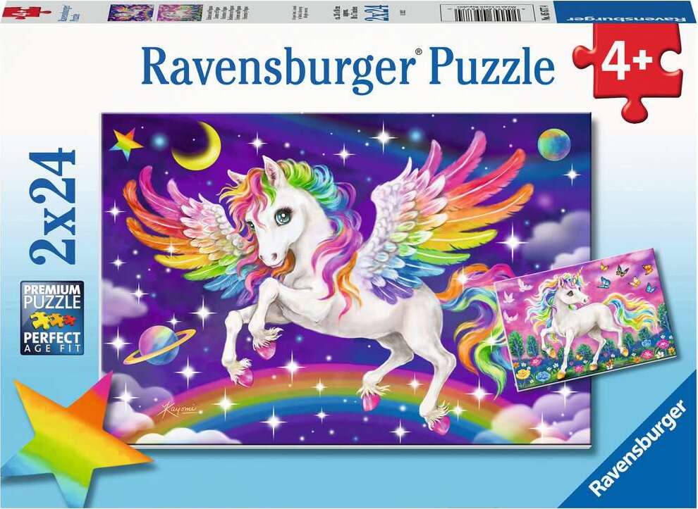 Unicorn and Pegasus (2 x 24 pc Puzzles)