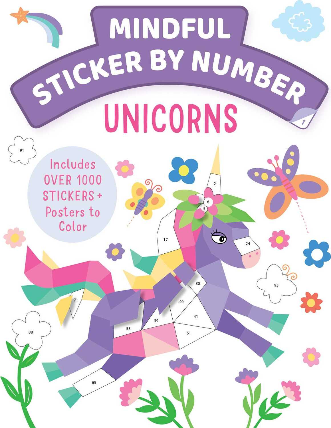 Mindful Sticker by Number: Animals: (Sticker Books for Kids